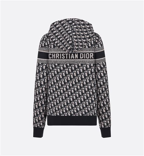 dior reversible zipped cardigan with hood|Zipped Reversible Hooded Cardigan .